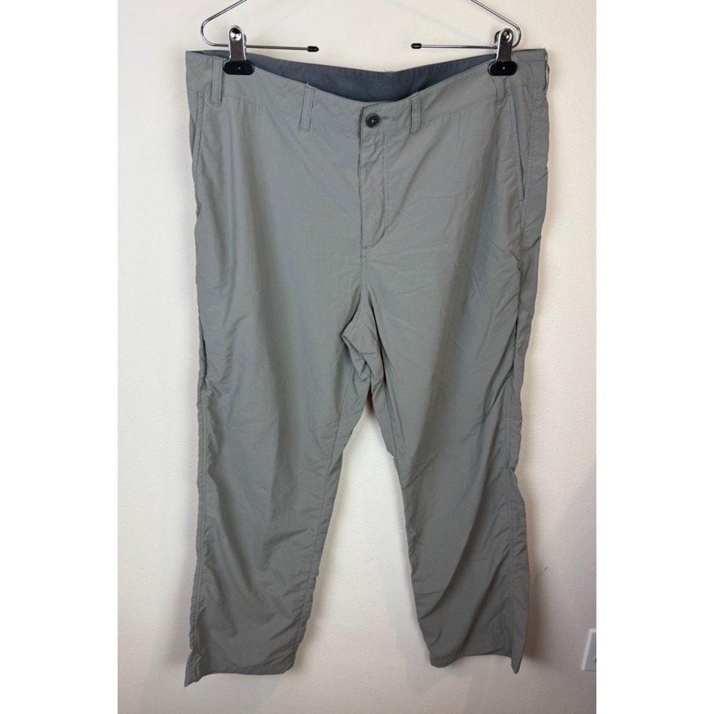 ExOfficio Mens Nomad Pants Gray 100% Nylon Hiking Travel Size 38x30
